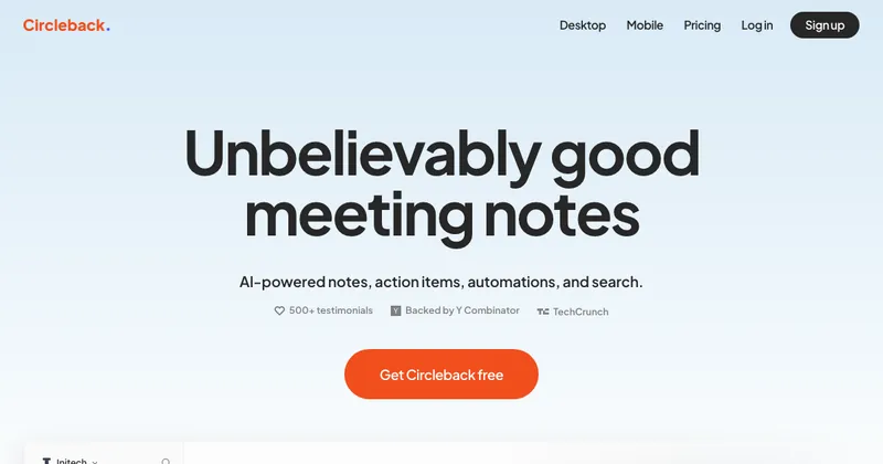 The Circleback website