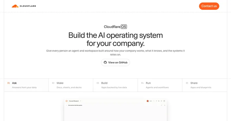 The Cloudflare OS website