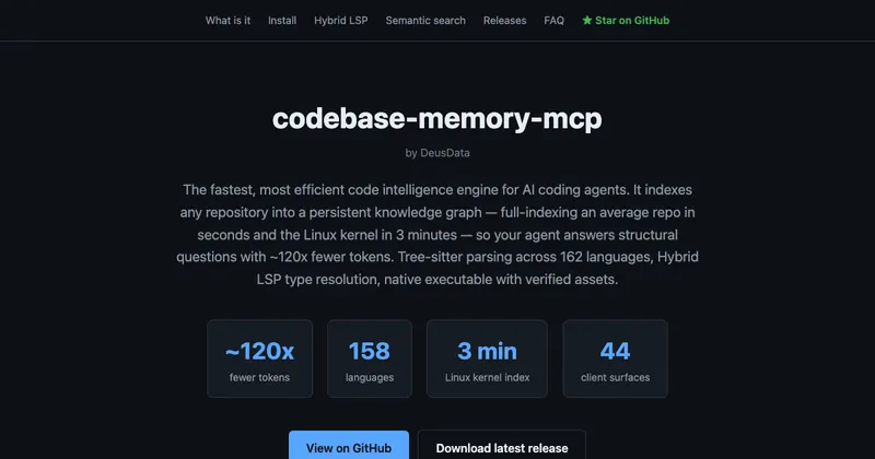 The codebase-memory-mcp website