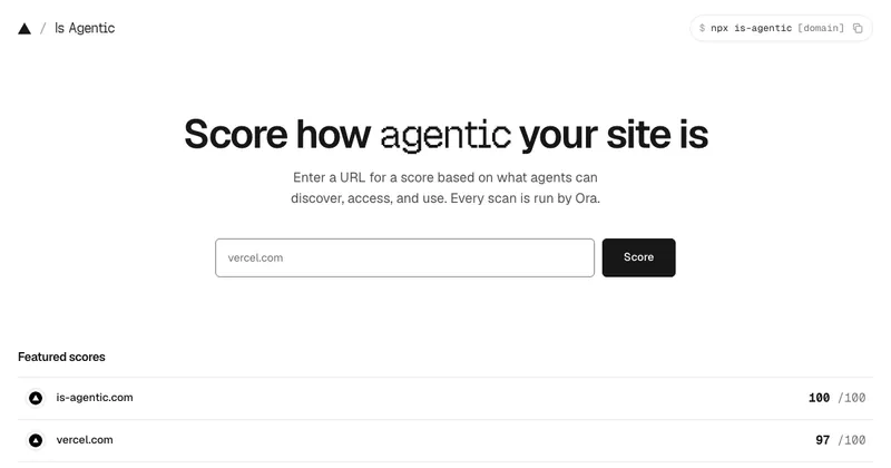 The Is Agentic website