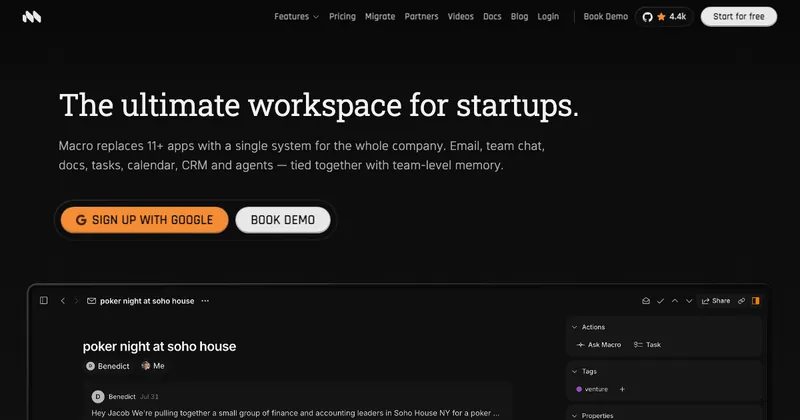 The Macro website
