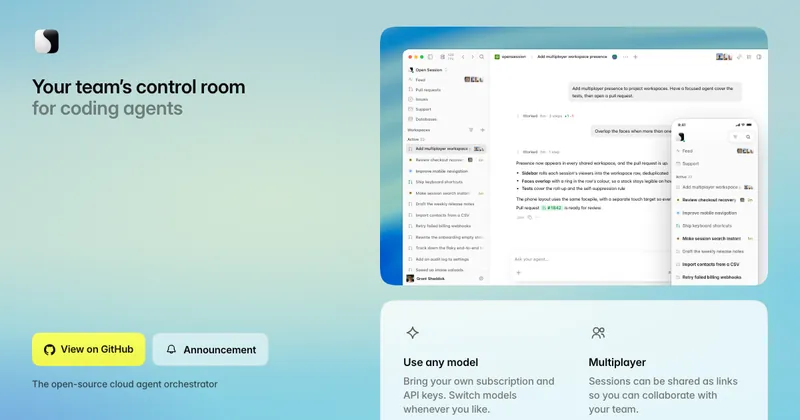 The Open Session website