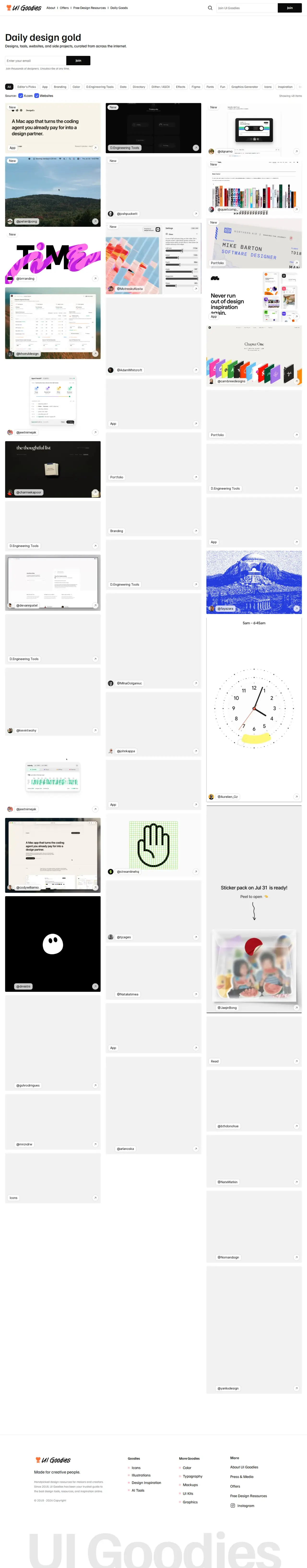 Full page of UI Goodies